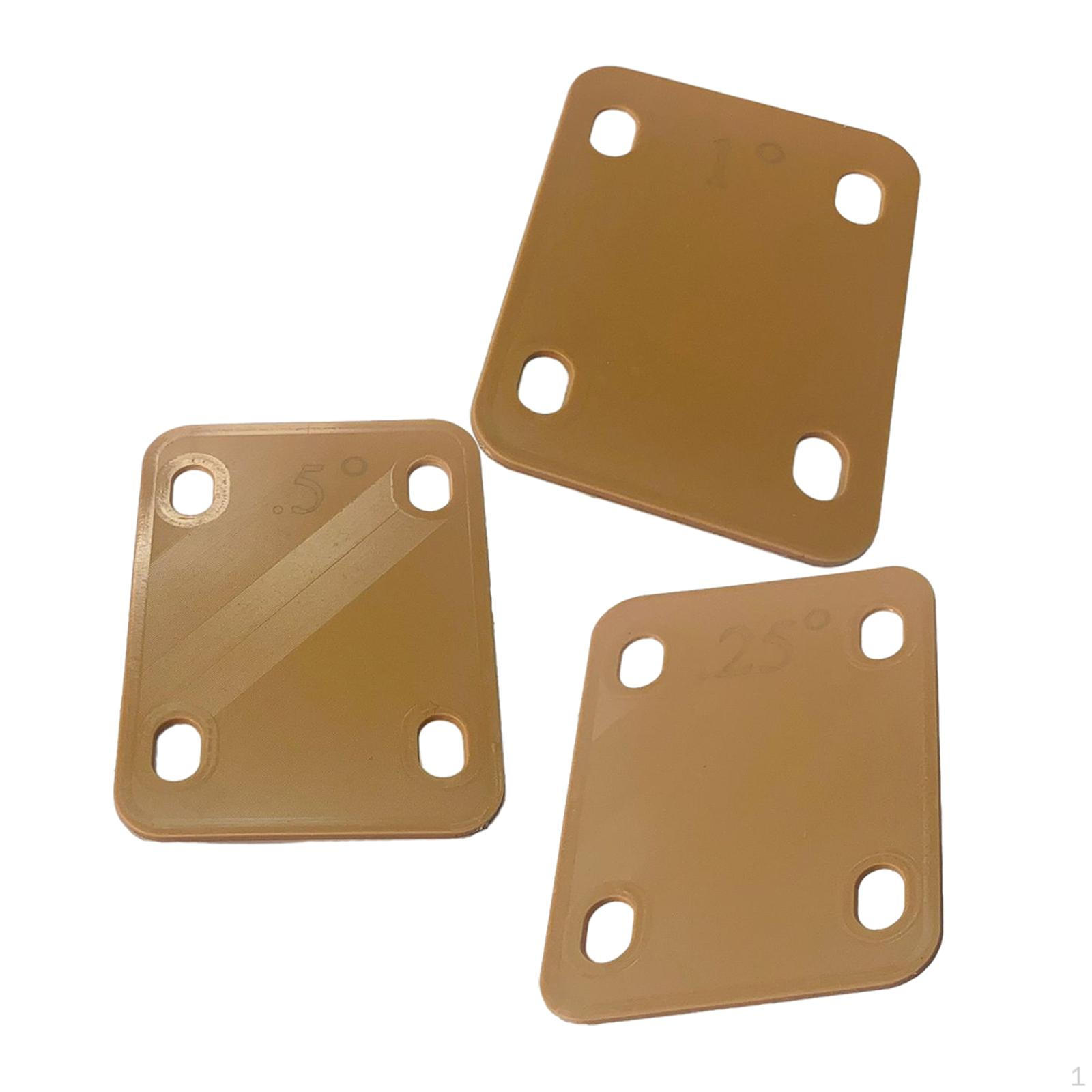 

3 шт. Прокладка для грифа гитары, защитная прокладка, 4 отверстия, пластина, соединение грифа для хаки