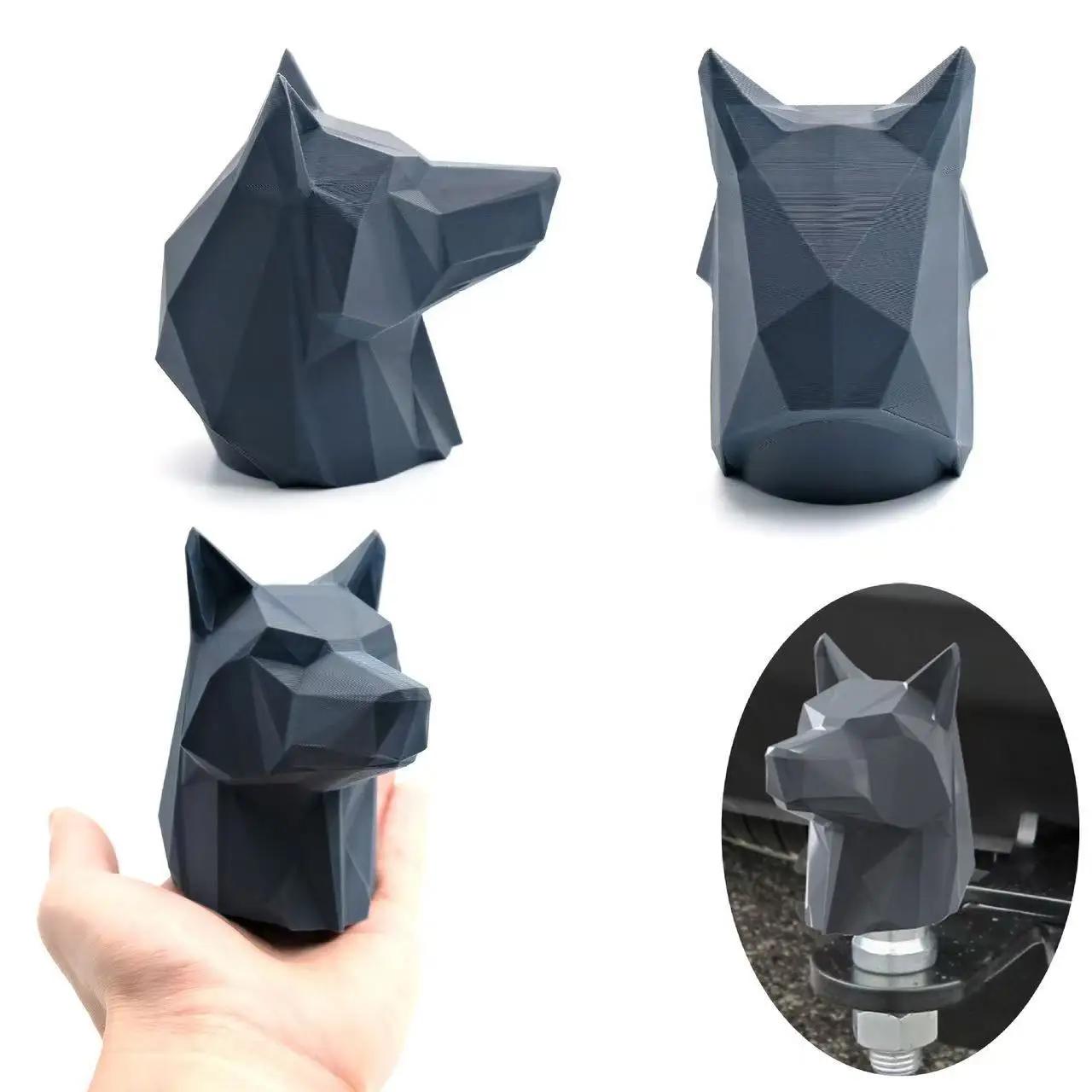 Towball Trailer Cover New 50mm Cool Dog Head Tow Bar Ball Cover Cap Ball Hood Trailer Hitch Protect Black Car Accessories nero