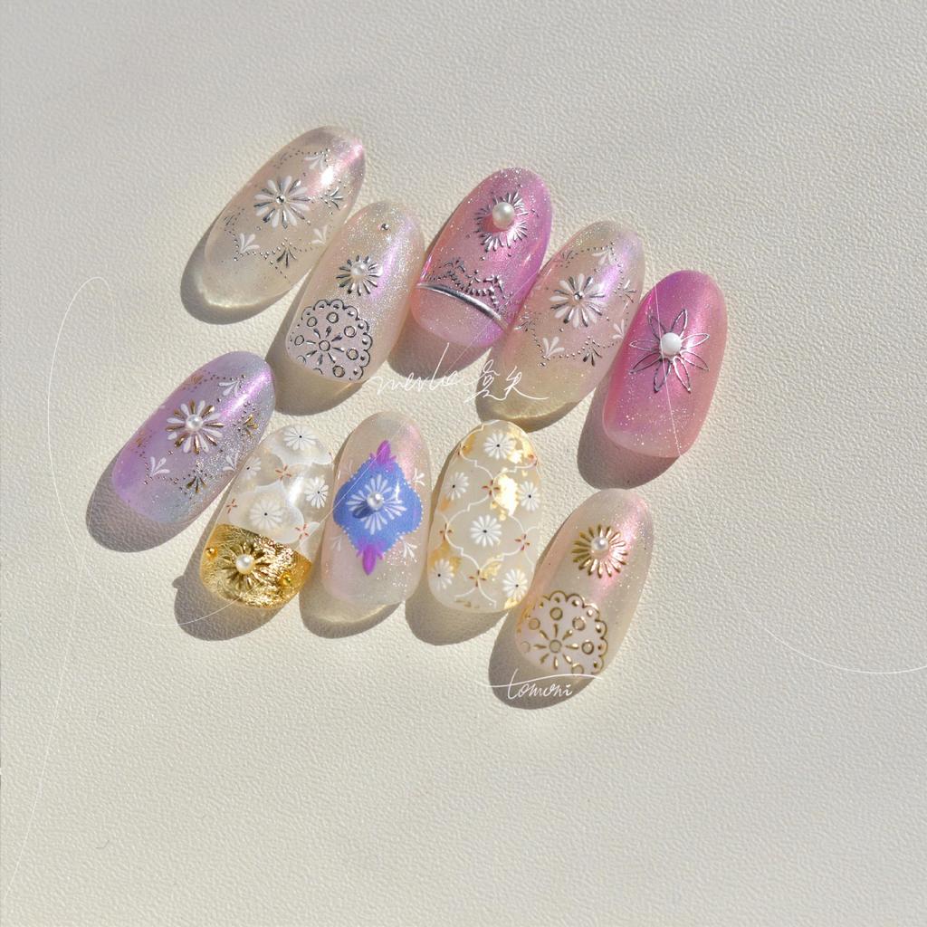 Bronzing Bohemian Nail Sticker DIY Realizarea de autocolante decorative creative