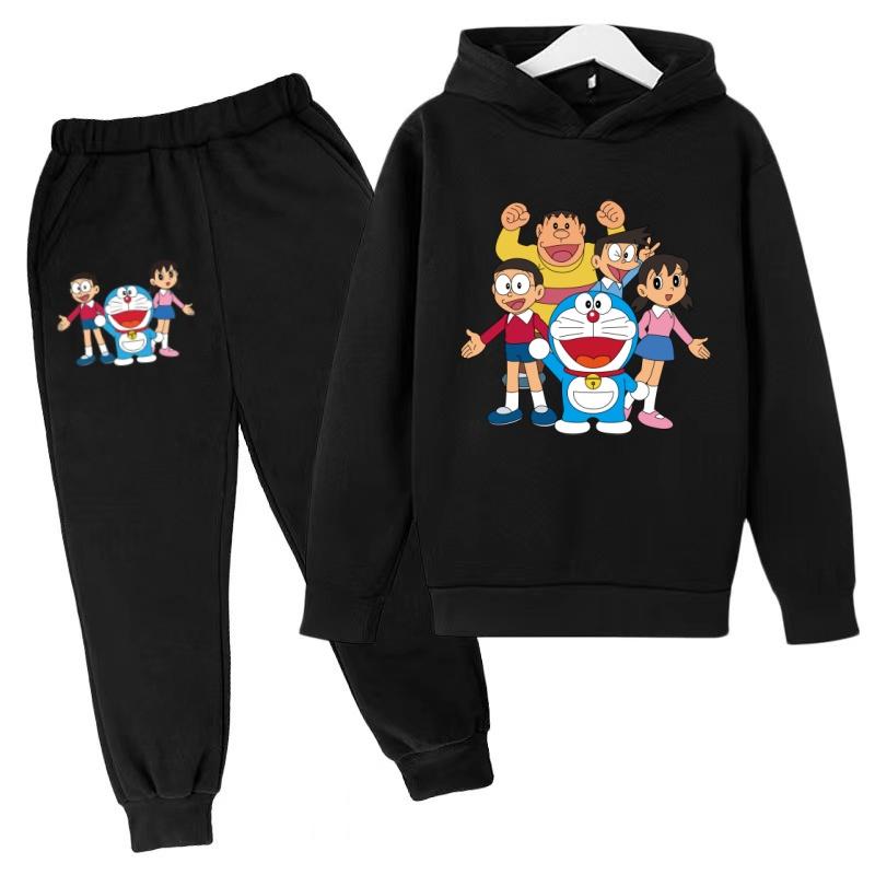 Kids Autumn Winter Clothes Hoodie Cartoon Long Sleeves Sportswear Coat+Pants 2P Boy Girl Toddler 3-12Yrs Leisure Top Fashion Set
