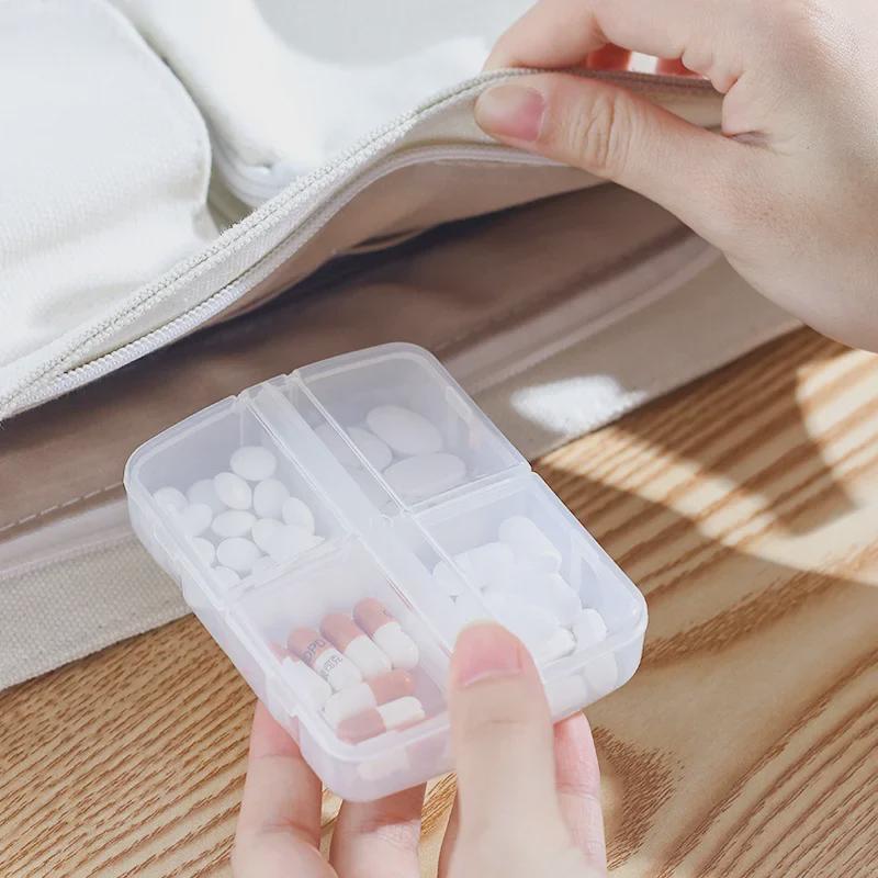 Miniaturowe pudełko na leki z 8 kratkami – przenośny i wygodny organizer na tabletki dla osób starszych