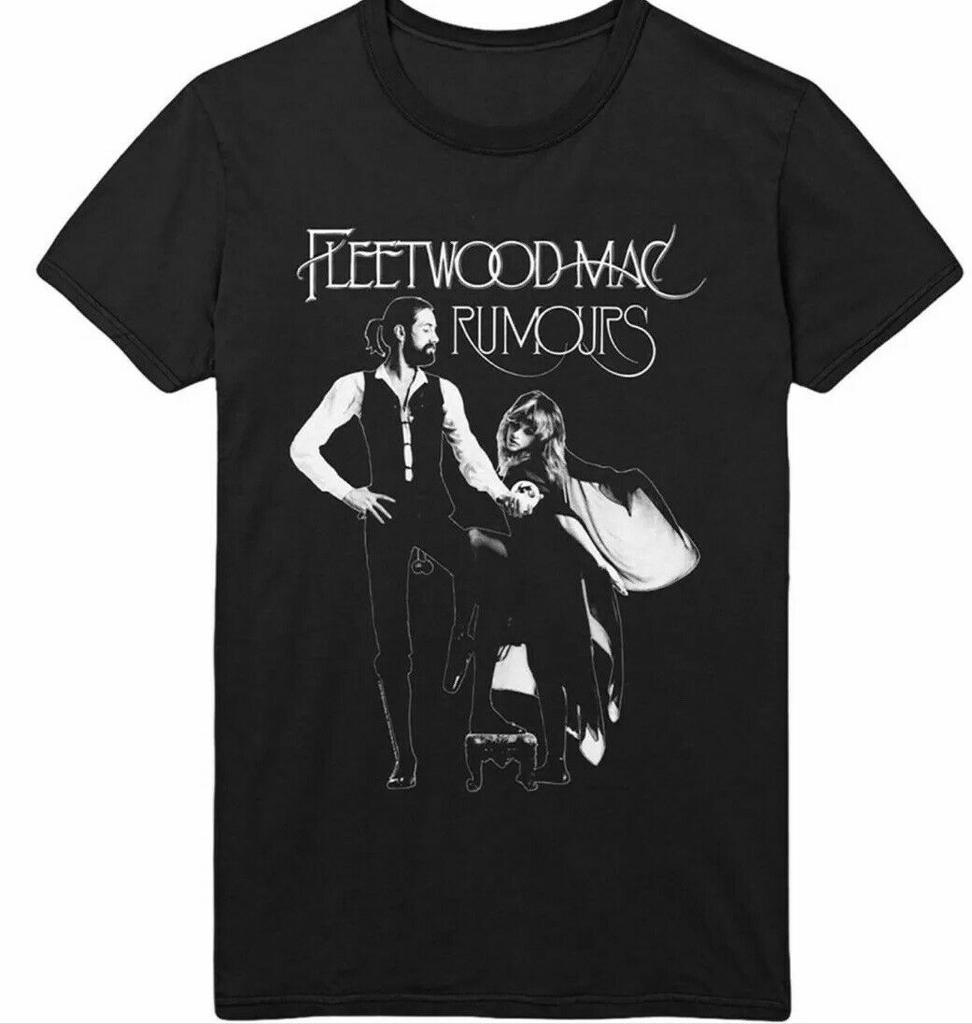 Official Fleetwood Mac Rumours Mens Black T Shirt Fleetwood Mac Tee