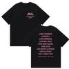 Unisexs Summer Short Sleeve TShirt JUL Love Series French Rapper Letter Graphic Front Back Print 100 Cotton Loose Breathable