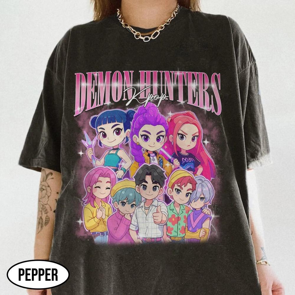 Kpop Devil Hunter Boots Shirt Huntrix Saja Boys Shirt Huntrix Devil Hunter Shirt Kpop Devil Saja Boys Shirt T-shirt XS