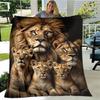 3D Lion Printed Blanket Picnic Blanket Blankets for Beds Flange Warm Blanket Home Travel Blankets Bed Linings Birthday Gift