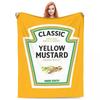 Mustard Mayo Ketchup Blankets Soft Warm Flannel Throw Blanket Bedspread for Bed Living Room Picnic Travel Home Sofa