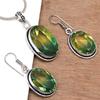 Tourmaline Set Gemstone Gift Wedding Party Bi-Color Pendant,Earring,Ring