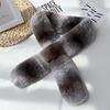 Women's Genuine Rex Rabbit Fur Chinchilla Dyed Breathable Short Scarf Winter Neck Warmer