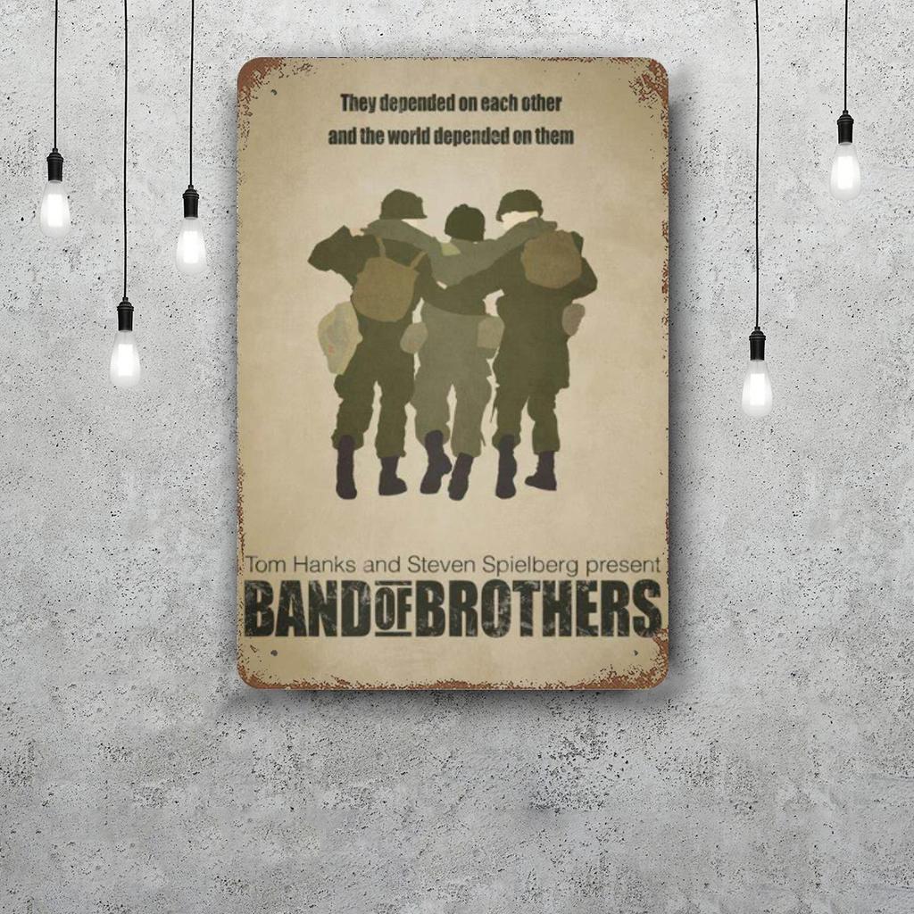 Band of Brothers Classic Poster Rusty Metal Plaque Retro Decorative Plate Bar Man Cave Garage Club Metal Sign Wall Decoration