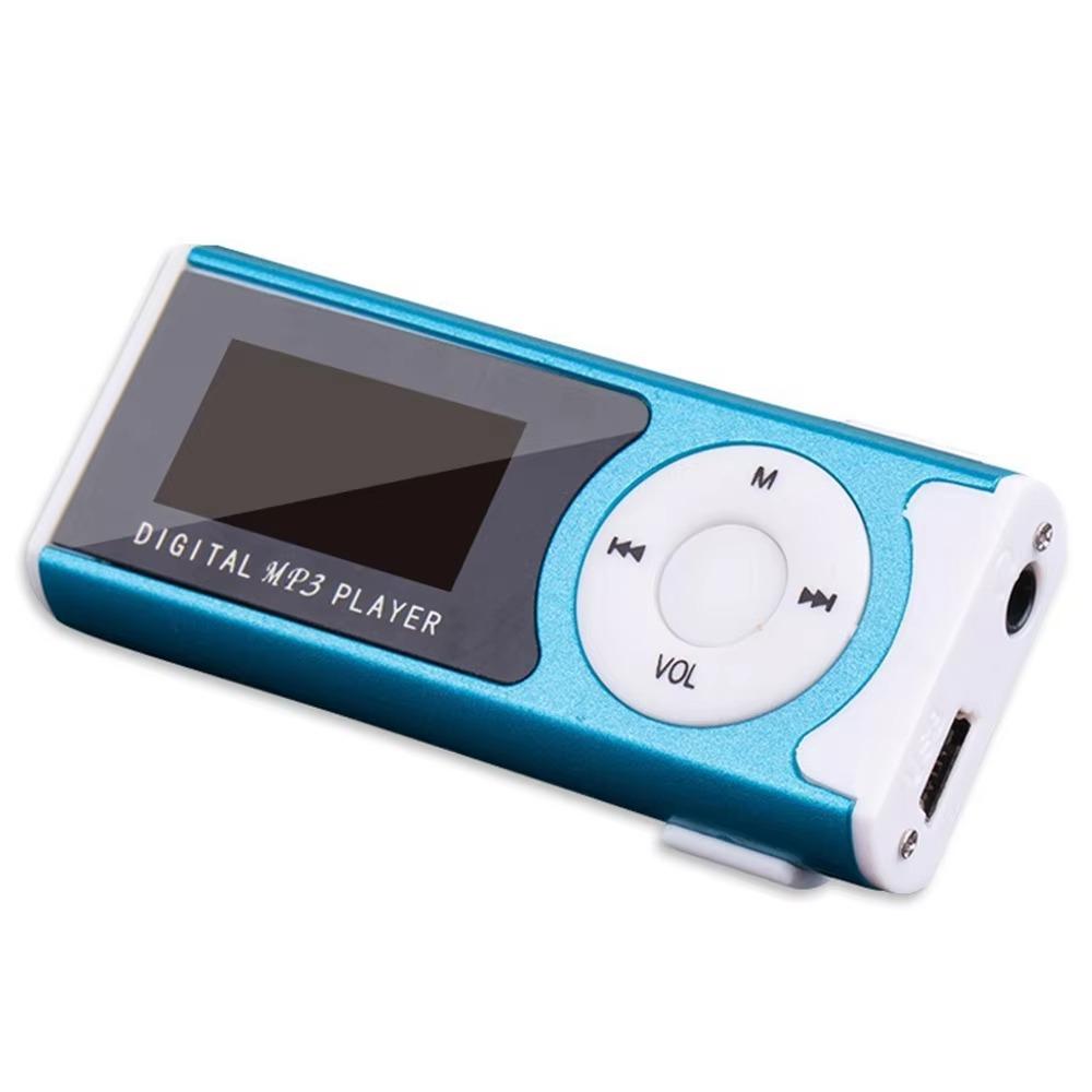 

with LCD Screen USB MP3 Music Players Metal Clip Student Walkman Portable Mini MP3 Player Sports синій