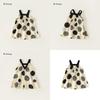 Girl Summer Dress With Cotton Fabric And Dot Pattern For Ages 3 To 8