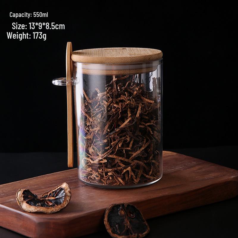 Großes Glasvorratsglas für Kaffeebohnen, Snacks, Vollkornprodukte, Trockenwaren und Tee