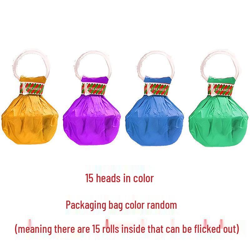 Handheld Ribbon Confetti Poppers - Colorful Wedding & Party Streamers