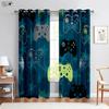 Cool Game Controller Printed Curtains Suitable For Children's Room Bedroom Game Room E-Sports Room Decorative Curtains 2 Pieces