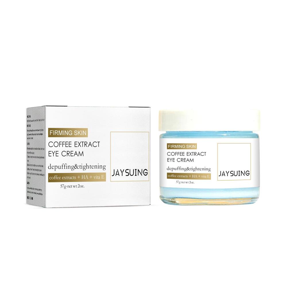 Jaysuing Coffee Firming Eye Cream, reduces fine lines, dark spots, and dark circles; firms, moisturizes, and hydrates; suitable for the eye area, 57g