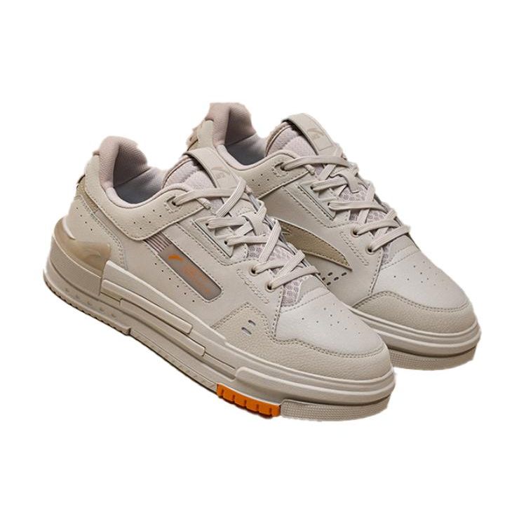 Anta Trendy Thick Sole Casual Non-Slip Wear-Resistant Low-Top Skate Shoes Men Sneakers Gray 912138061-1
