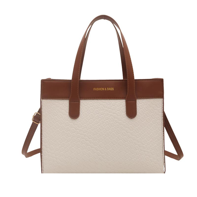 

New color matching women s casual new texture spring and summer fashion large capacity portable shoulder messenger bag коричневий