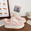 Spring new thick-soled pink bread shoes women's ins versatile niche women's sports and leisure shoes