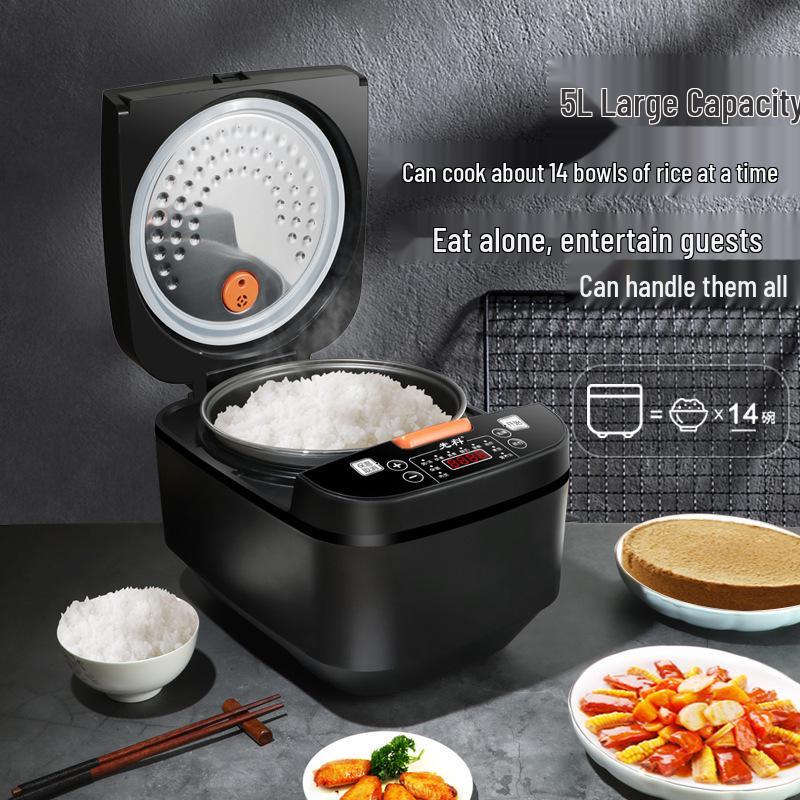 5L Multifunctional Smart Rice Cooker with Non-Stick Inner Pot and Large Capacity for Home Use