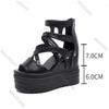 Fashion Wedges 13cm Super High Heels Sandals Thick Bottom Fashion Height Increase Cross Strap Fish Mouth Women's Shoes Casual Sandales