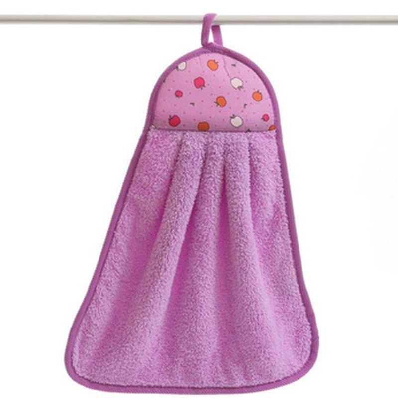 1Pcs Coral Velvet Bathroom Supplies Soft Hand Towel Absorbent Cloth Dishcloths Hanging  Cloth Kitche