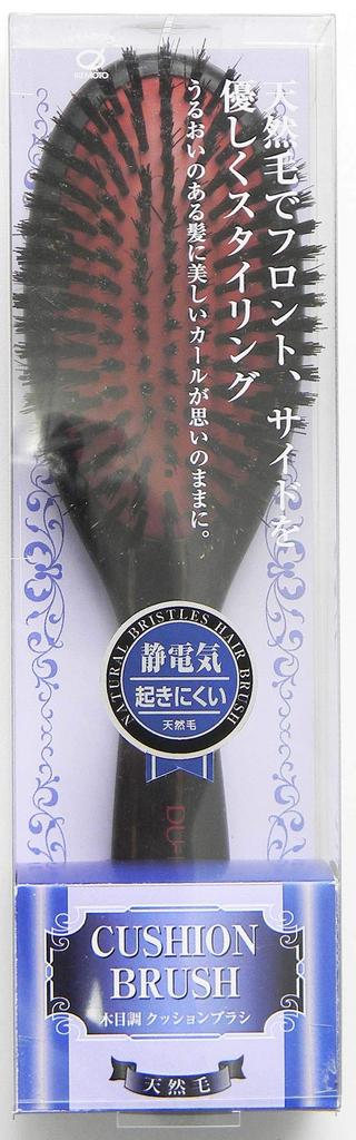 Ikemoto Brush Industry Natural Bristle Cushion W58 x H216 x RD1509B Brush, Brown, D40mm,