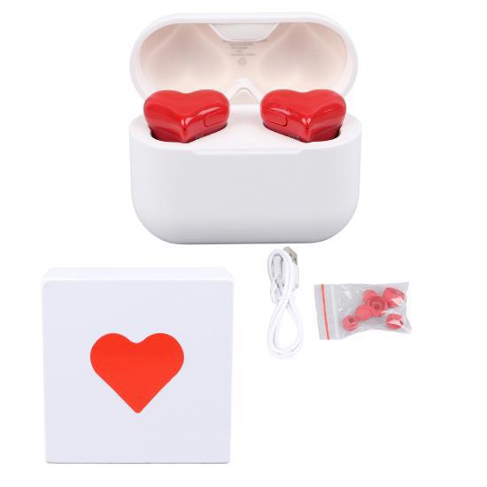 

Wireless Earbuds Multifunction Stylish Lightweight Noise Canceling Stereo Heart Shaped Bluetooth Earphones