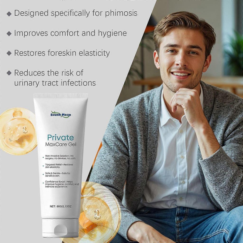 South Moon Men's Care Gel - Boosts Vitality, Nourishes The Body, Gentle And Comfortable For Skin, For External Use