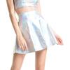 High-Waist Bright Color Mini Skirt Women Nightclub Stage Show Skater Skirt Streetwear