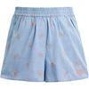 SS25 Floral Embroidered Casual Shorts Women Shorts Blue CAU41-BLU