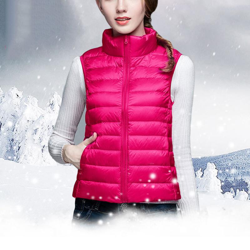 Červená dámská lehká tenká vesta bez rukávů Módní krátké vesty