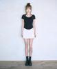 Leijeumiya Lily Chiffon Mini Skirt [Ivory]