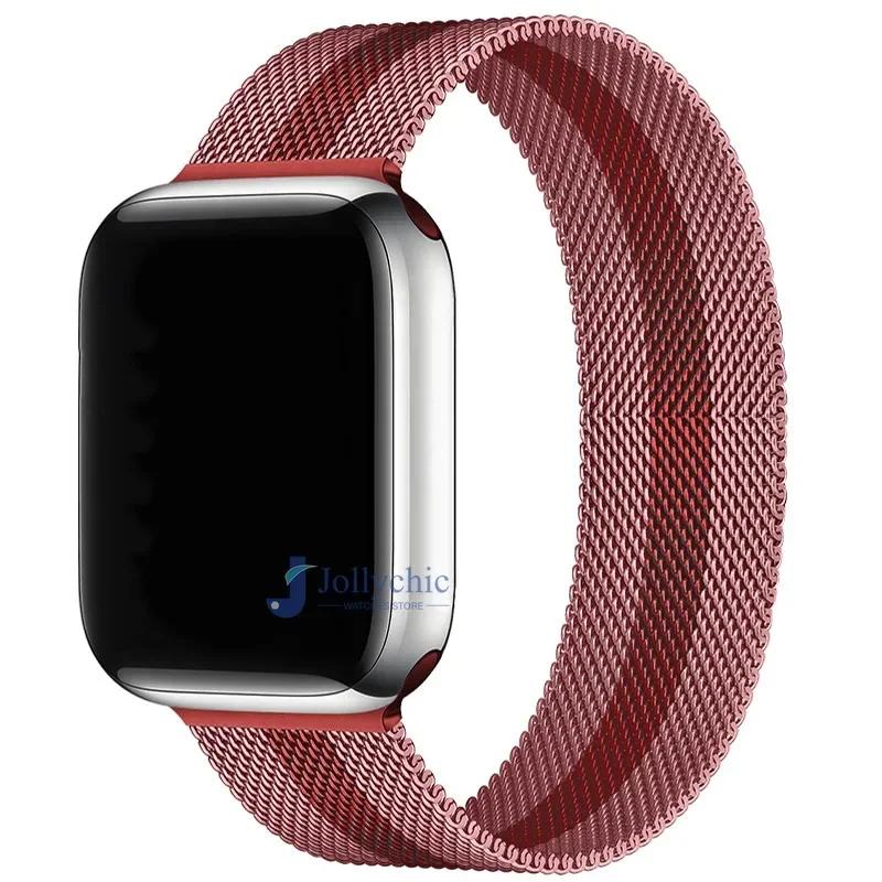 Magnetic Loop Strap For Apple watch Band 44mm 40mm 45mm 41mm 42mm 38mm Stainless Steel Bracelet iWatch Series Ultra 9 8 SE 7 6 5