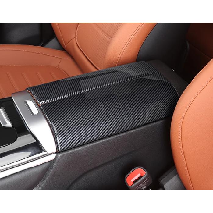 Center Armrest Carbon Fiber Lid Cover Trim For -2025 Mercedes-Benz GLC X254