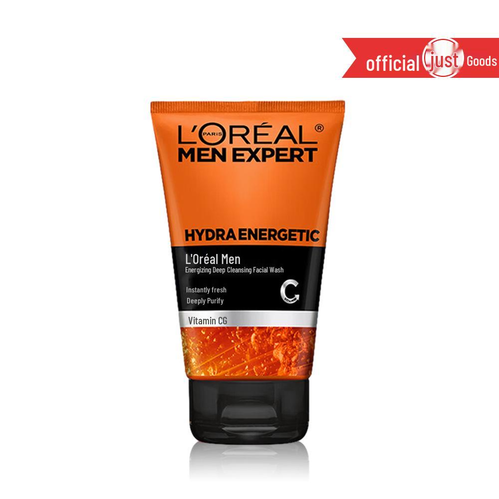 L'Oréal Men Oil Control Charcoal Cleanser 100ml - Refreshing Volcanic Rock Moisturizer