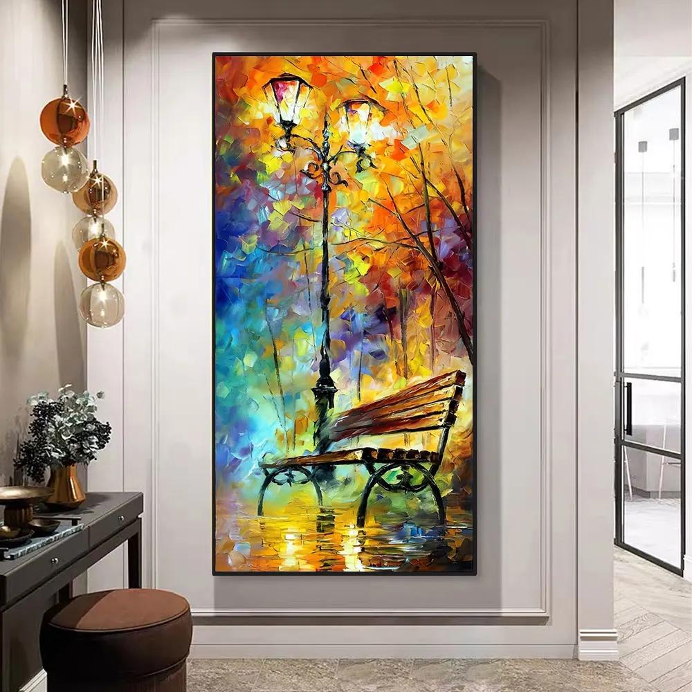 Modern Abstract Aesthetics Wall Art Color Leaf Tree HD Oil on Canvas Posters and Prints Home Bedroom Living Room Decoration Gift