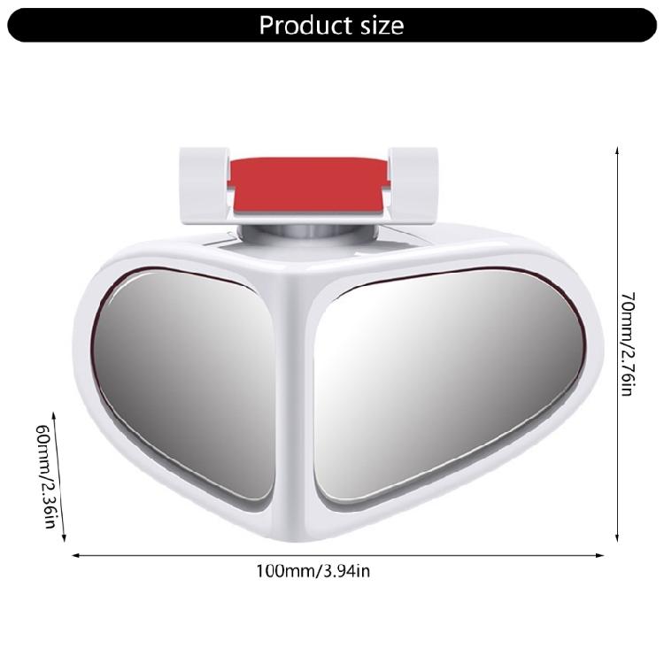 Vehicle Blind Spots Reflectors Glass, 360 Degree Adjustable, Easy Installation High Definition Lens for Better Rear View