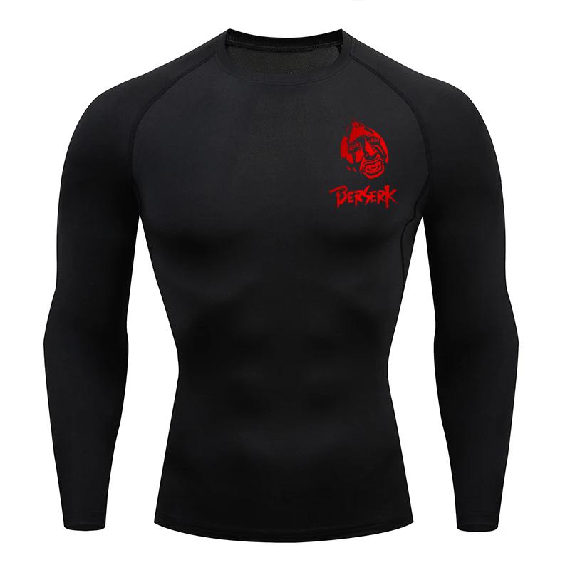 Guts Griffith Graphic Compression Shirts Men Gym Workout Running Tshirt Summer Athletic Quick Tees Tops Short Sleeve Rash Guard