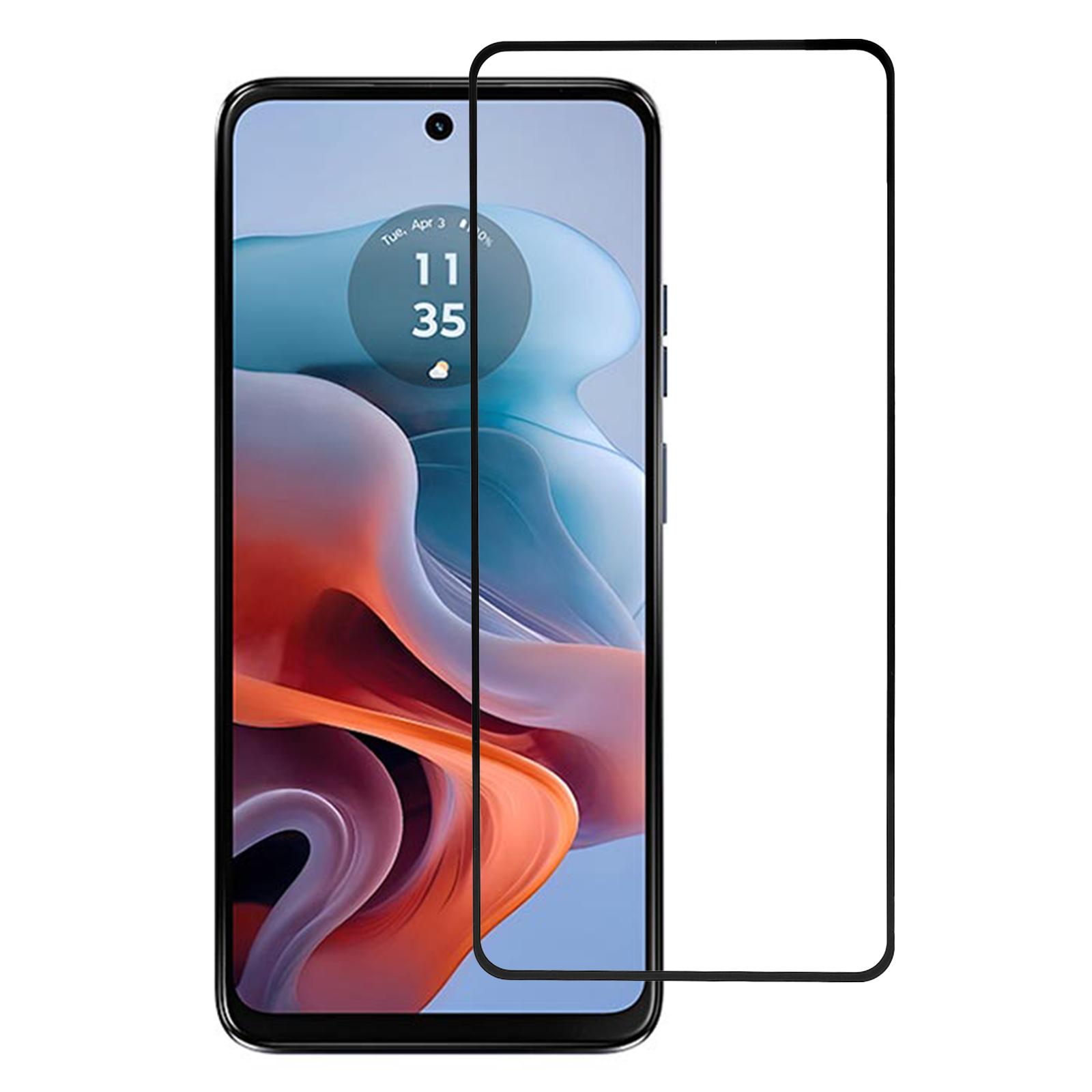 

For Motorola Moto G45 5G/G34 5G Tempered Glass Screen Protector Silk Printing Ultra Clear Type A