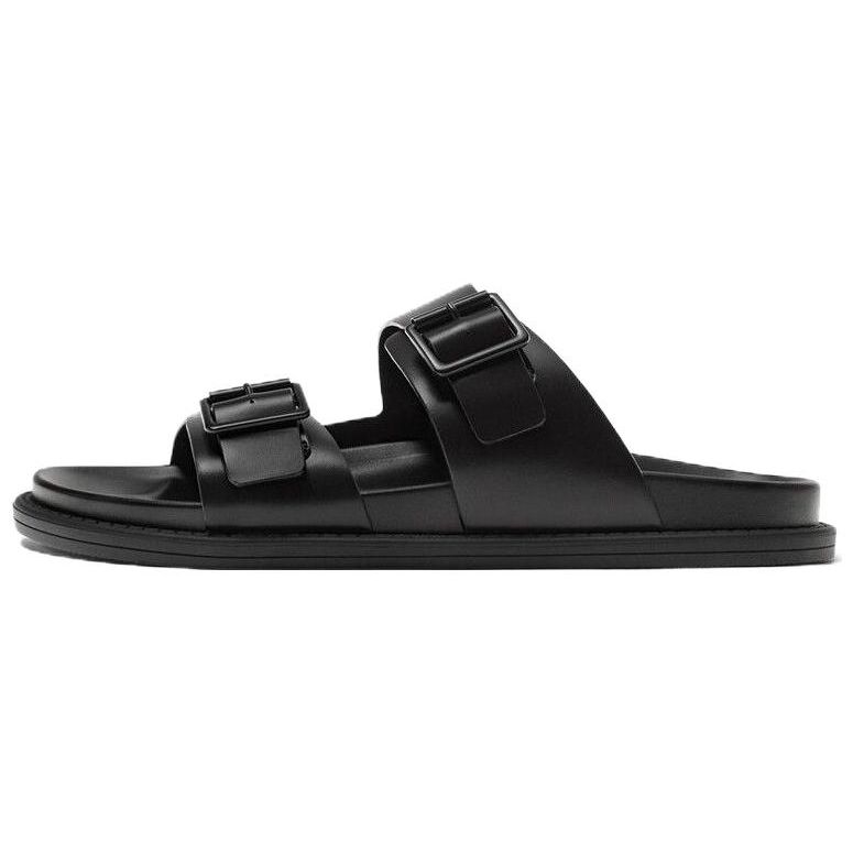 ZARA Two Strap Buckle Flat Sandals Black Womens 2700120800 44 6550₽
