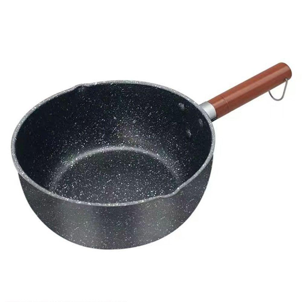 

with Wooden Handle Fried Egg Saucepan Iron Wheat Stone Stockpot Noodle Pot Kitchen Supplies 22cm