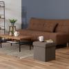 Fuji Boeki Storage Stool, Chair, Folding Storage Box, and Ottoman, 38cm Wide x 38cm Deep x 40cm High, Brown, Dino 85853