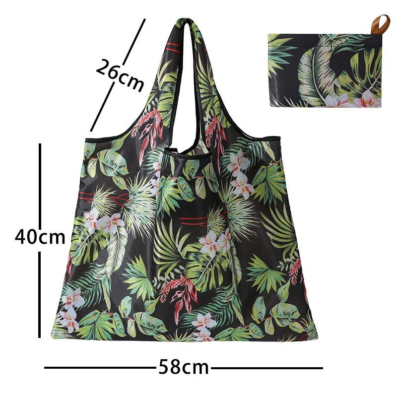Borsa della spesa pieghevole Borsa della spesa da viaggio riutilizzabile Borsa ecologica con una spalla per viaggio Borsa tote con stampa di cactus dei cartoni animati