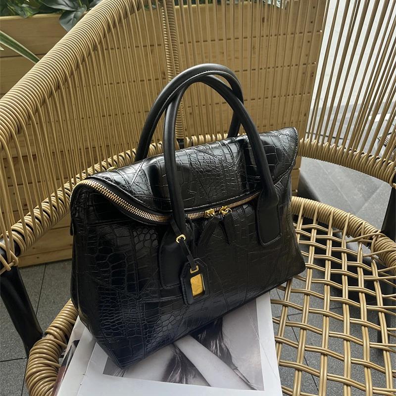 Γυναικεία τσάντα με στάμπα κροκόδειλου μεγάλης χωρητικότητας Δώρα ταξιδιού χιαστί ώμου Premium Sense Fashion Trend