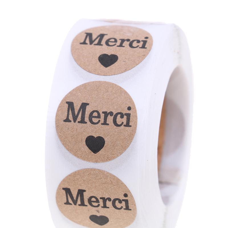 Thank You Stickers Kraft Festival Decorative Stickers Tags Envelope Stickers