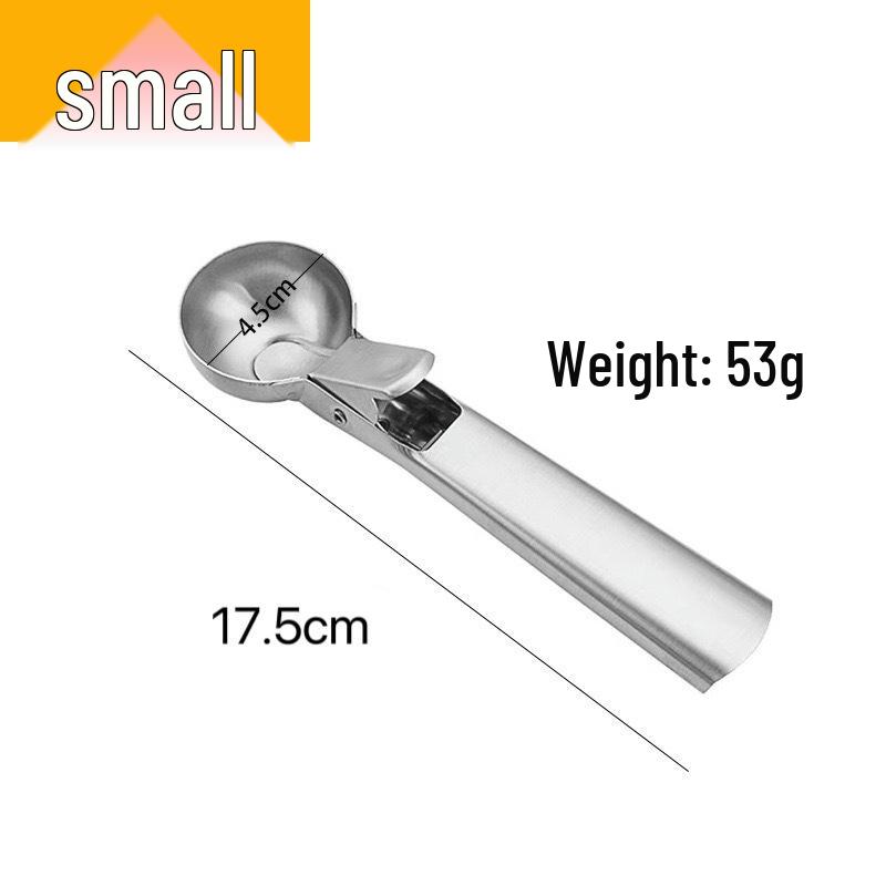 Stainless Steel Spring-Loaded Ice Cream & Fruit Baller Scoop