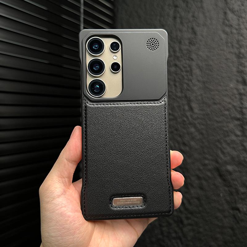 Galaxy S25 Ultra Magnetic Aroma Leather Phone Case - Drop-proof, Borderless, Fits Samsung S24/S23