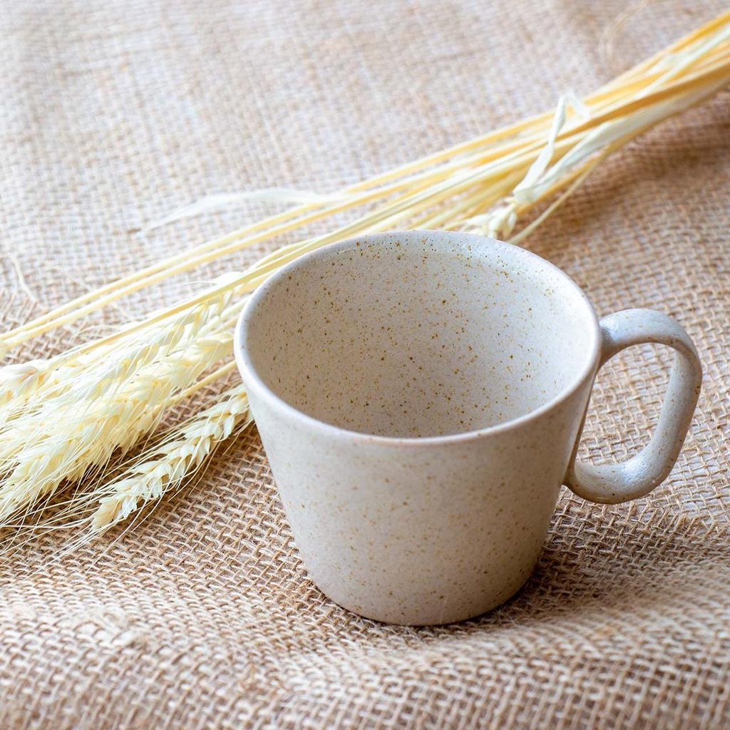 Wired Beans Eternal Shigaraki Ware Wheat Beige 240ml Mug, Mug,