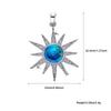Trendy Sun Pendant Copper Gold-Plated Drip Oil DIY Jewelry: Necklace, Bracelet, Earring Accessories for Women