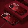 Red Letter M 2DFlat For iPhone17 18 16 15 14 13 12 11 Pro Max XS XR 8 7Plus Phone Cover Shockproof Protective Back Cover